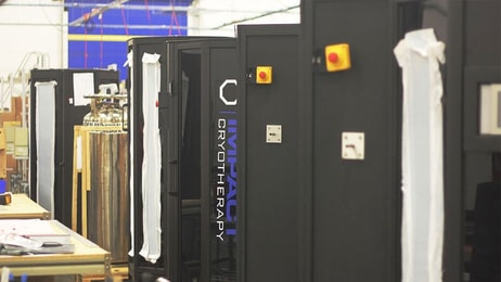 Impact Cryotherapy in the locker room.
