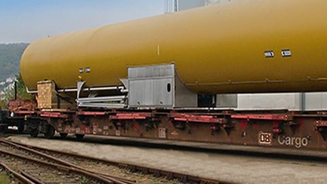LNG railcar leaving Chart Ferox