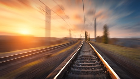 Railway track going into the distance