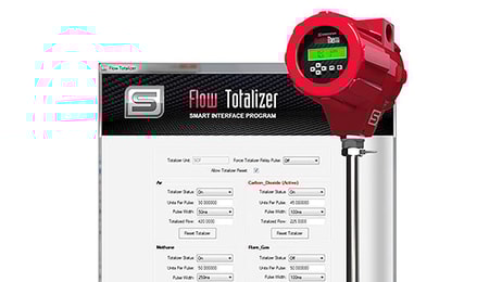 Flow totaliser software.