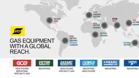 The global footprint of GCE_ESAB brands