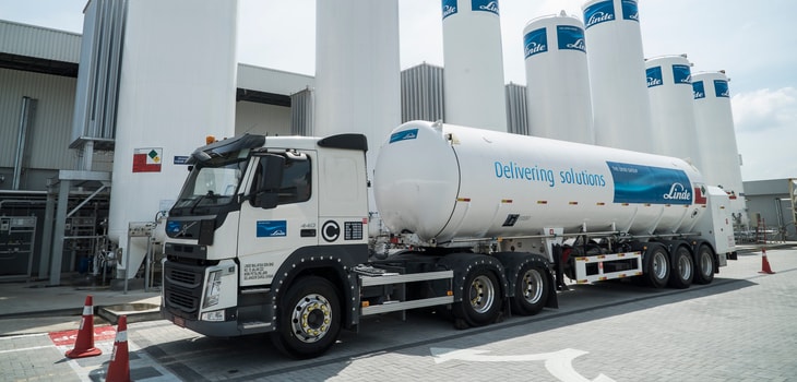 Linde banting truck