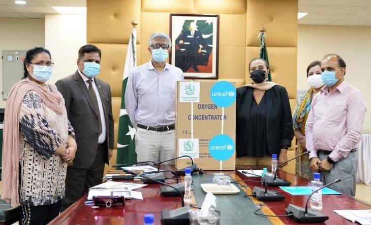 UNICEF donates $1.4m of essential oxygen concentrators to Pakistan
