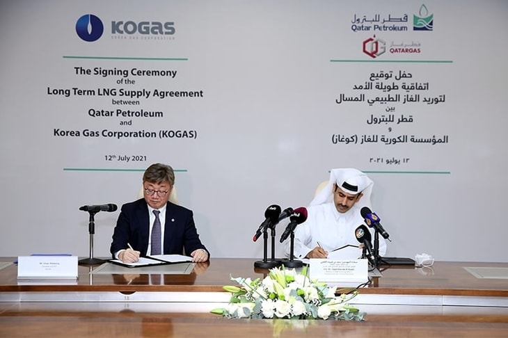 Qatar Petroleum sign 20-year SPA for LNG delivery with Korea Gas