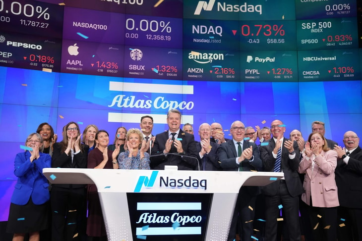 Atlas Copco celebrates 150th anniversary with NASDAQ bell-ringing