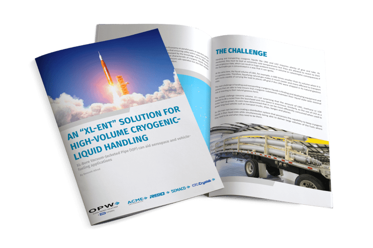 White paper: An “XL-ENT” Solution for High-Volume Cryogenic Liquid Handling – XL-Bore Vacuum-Jacketed Pipe (VJP) can aid aerospace and vehicle-fuelling applications