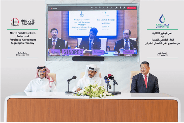 QatarEnergy and Sinopec sign longest LNG supply deal