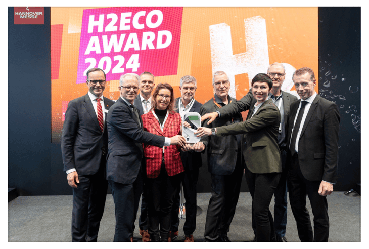 Industrial scale H2 project wins eco award