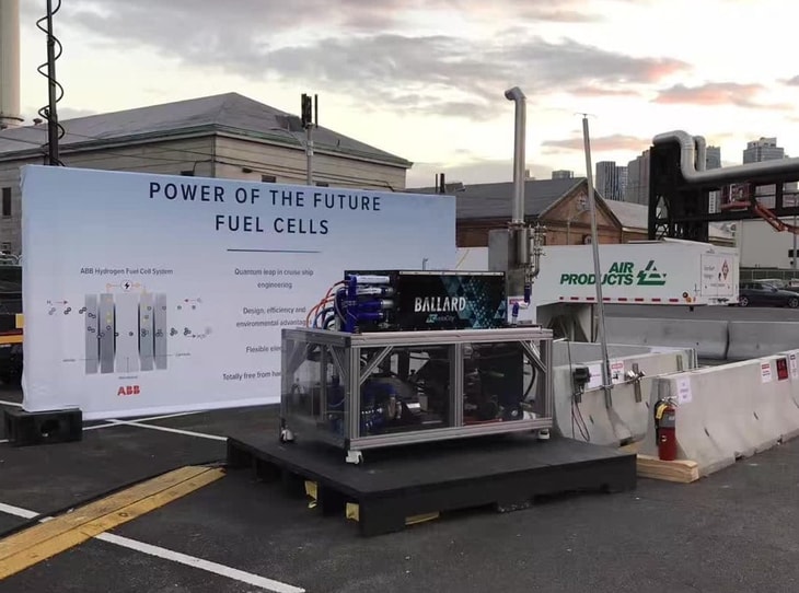 Ballard delivers fuel cell engine to ABB; being displayed at Royal Caribbean event in NYC