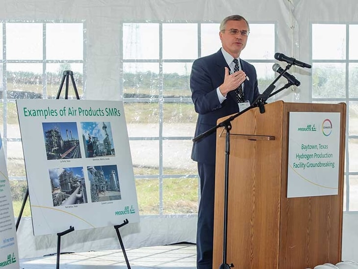 Air Products has held a groundbreaking ceremony in Texas for a steam methane reformer