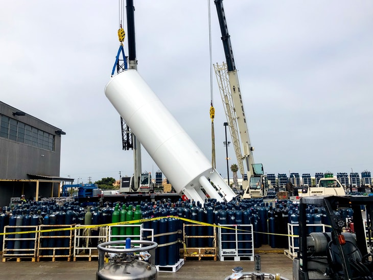 WestAir Gases receives argon tank from Chart