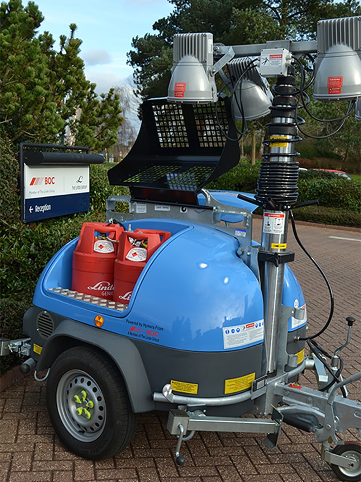 BOC and TCP partnership creates world’s first commercial fuel cell powered lighting tower