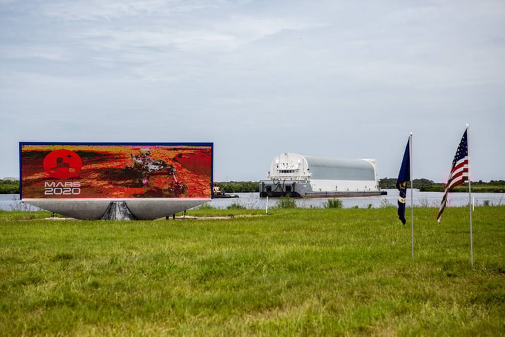Artemis 1 rocket piece arrives at Kennedy Space Center